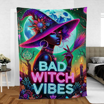 Wiccan Halloween Throw – Enchanted Witch Blanket-MoonChildWorld
