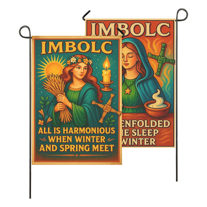 Wiccan Imbolc Sabbat Garden Flag and House Flag for Pagan Home Decor-MoonChildWorld