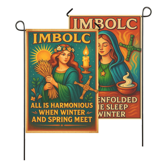 Wiccan Imbolc Sabbat Garden Flag and House Flag for Pagan Home Decor-MoonChildWorld