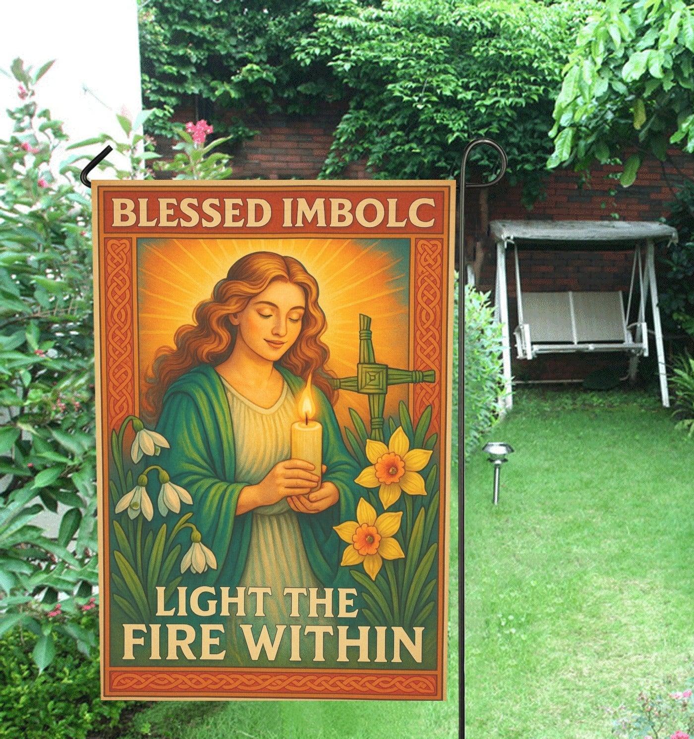 Wiccan Imbolc Sabbat Garden Flag and House Flag for Pagan Home Decor-MoonChildWorld