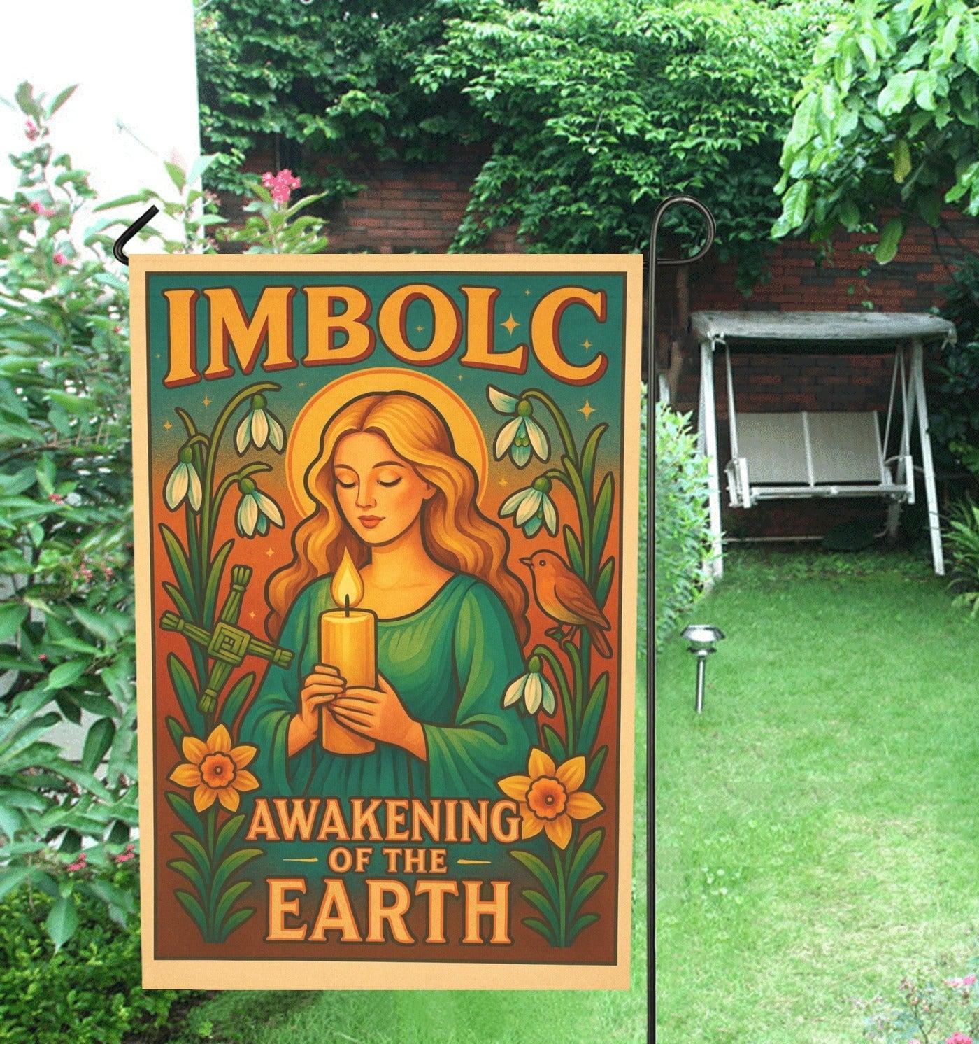 Wiccan Imbolc Sabbat Garden Flag and House Flag for Pagan Home Decor-MoonChildWorld