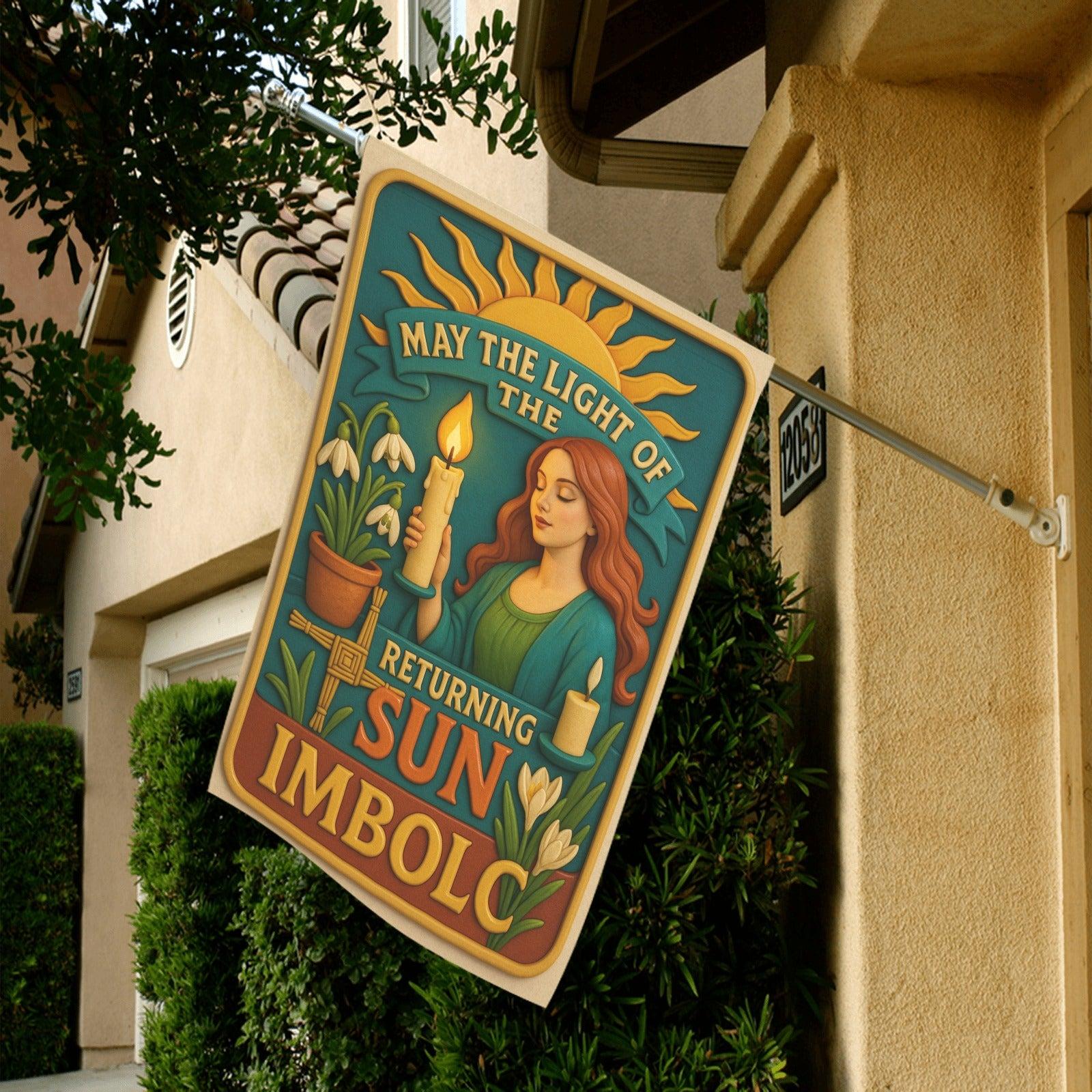 Wiccan Imbolc Sabbat Garden Flag and House Flag for Pagan Home Decor-MoonChildWorld