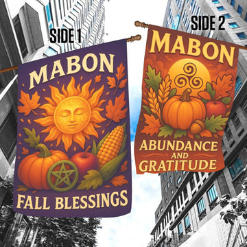 Wiccan Mabon Sabbat Garden Flag and House Flag for Pagan Home Decor-MoonChildWorld