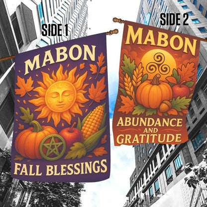 Wiccan Mabon Sabbat Garden Flag and House Flag for Pagan Home Decor-MoonChildWorld