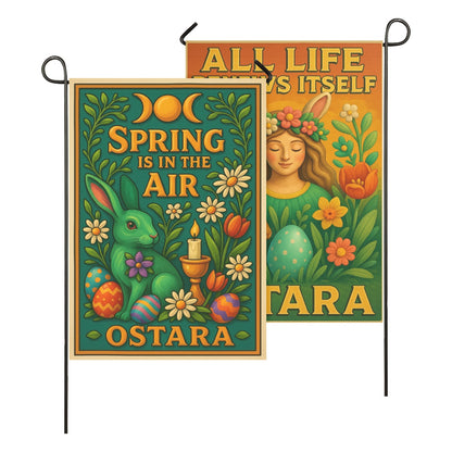 Wiccan Ostara Sabbat Garden Flag and House Flag for Pagan Spring Home Decor-MoonChildWorld