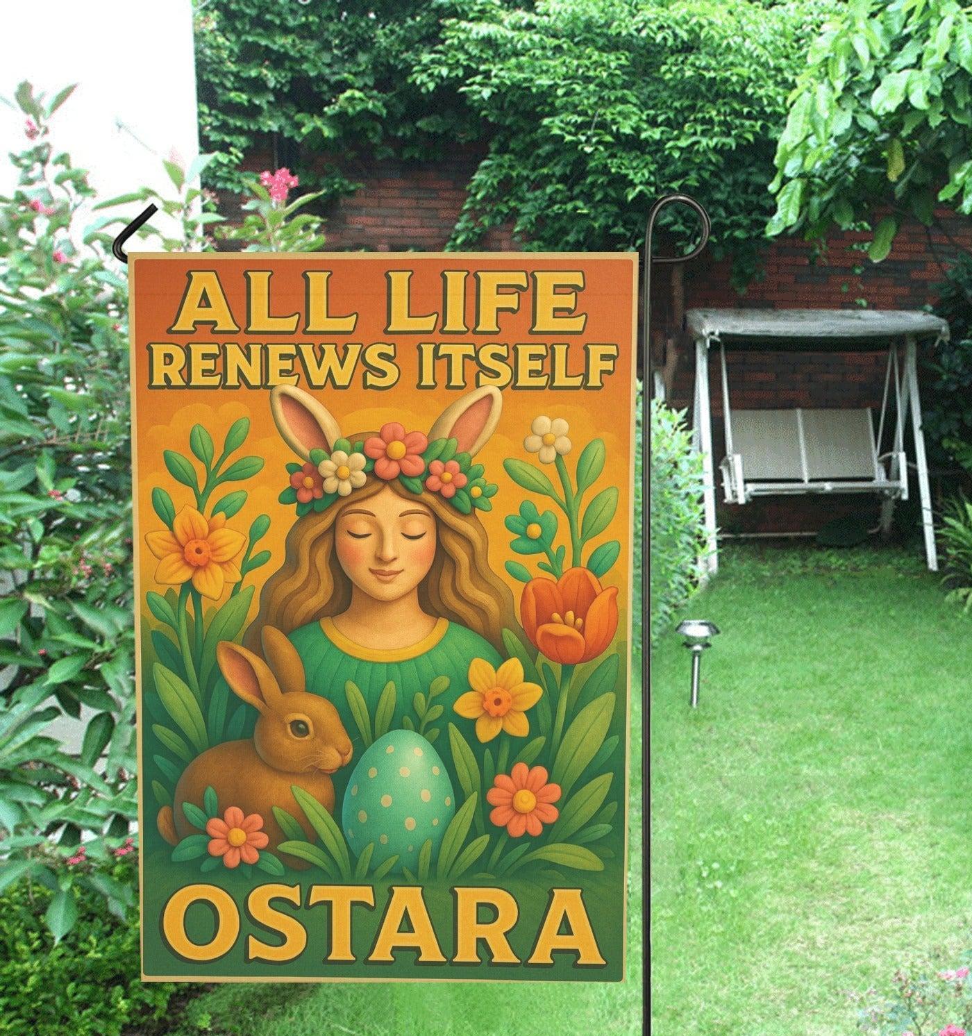 Wiccan Ostara Sabbat Garden Flag and House Flag for Pagan Spring Home Decor-MoonChildWorld