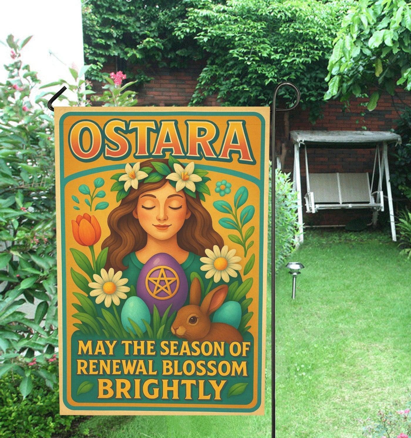 Wiccan Ostara Sabbat Garden Flag and House Flag for Pagan Spring Home Decor-MoonChildWorld