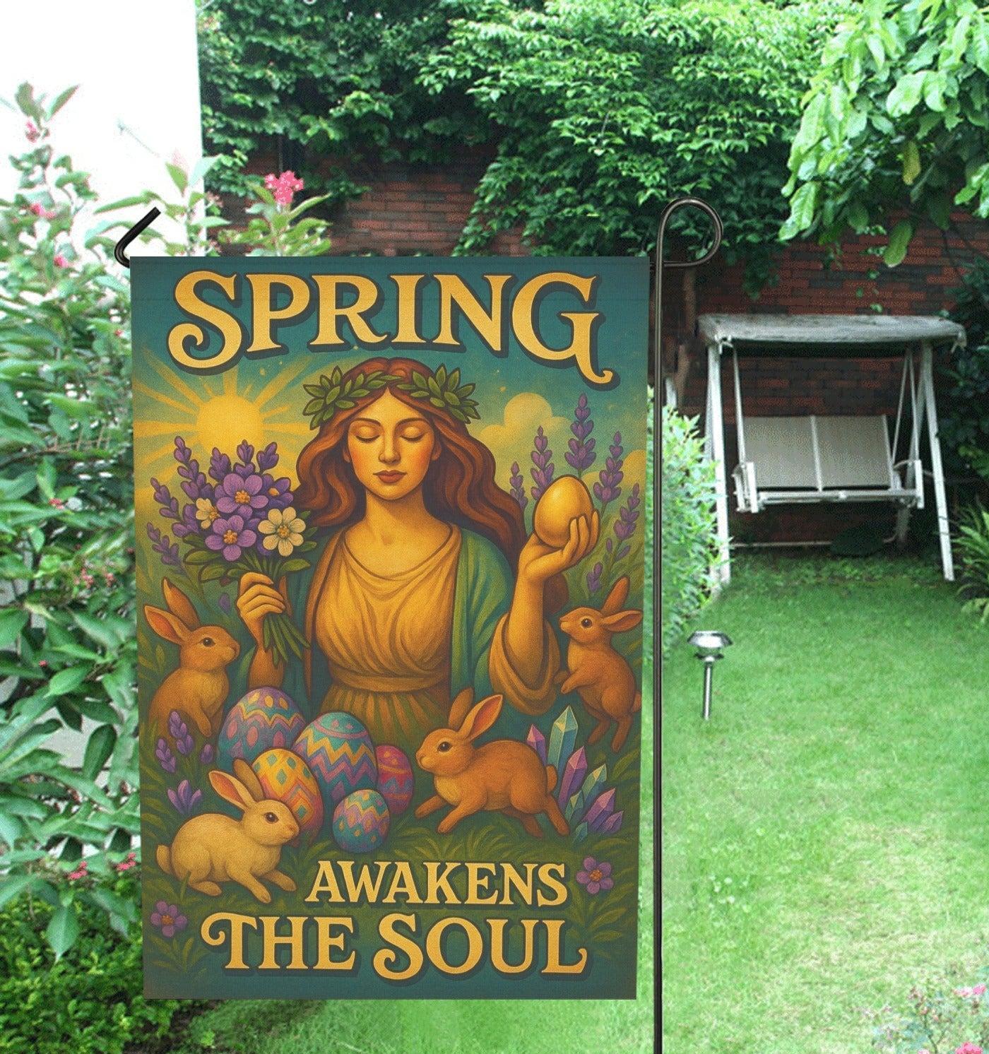 Wiccan Ostara Sabbat Garden Flag and House Flag for Pagan Spring Home Decor-MoonChildWorld
