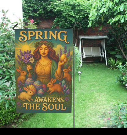 Wiccan Ostara Sabbat Garden Flag and House Flag for Pagan Spring Home Decor-MoonChildWorld