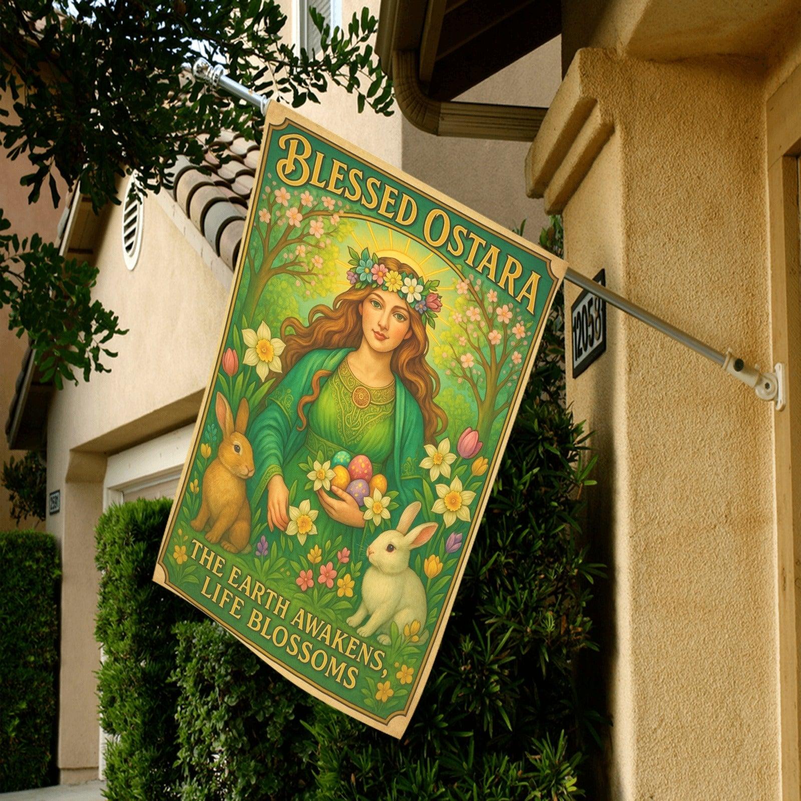 Wiccan Ostara Sabbat Garden Flag and House Flag for Pagan Spring Home Decor-MoonChildWorld