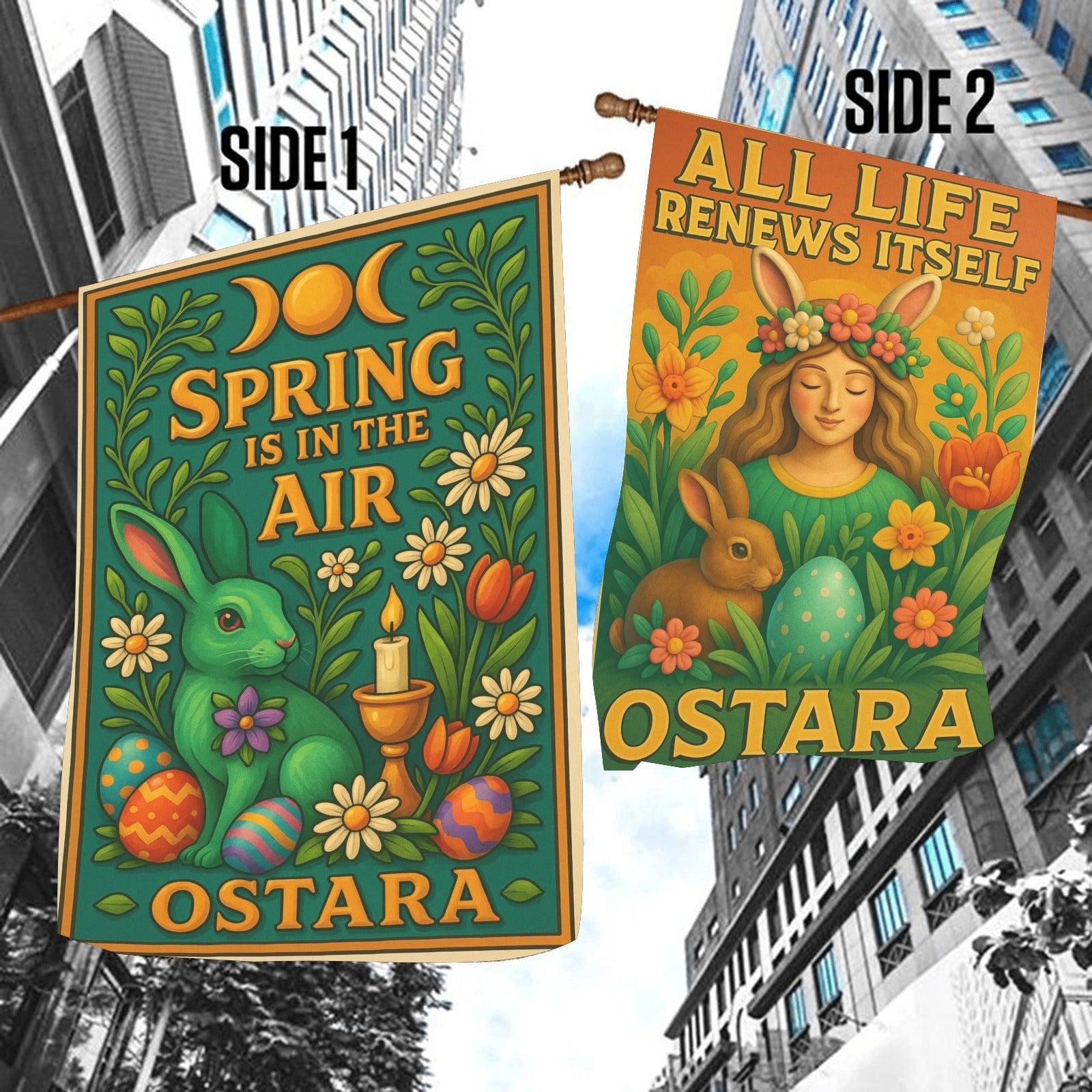 Wiccan Ostara Sabbat Garden Flag and House Flag for Pagan Spring Home Decor-MoonChildWorld