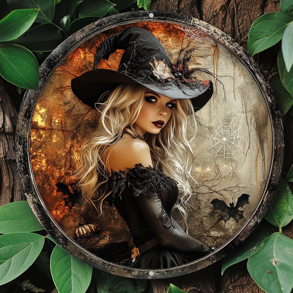 Wiccan & Pagan Metal Sign Witchy Welcome Decor for Yule & Halloween-MoonChildWorld