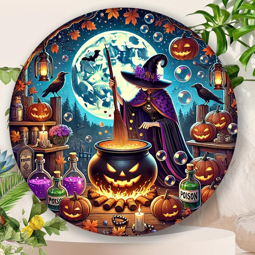 Wiccan & Pagan Metal Sign Witchy Welcome Decor for Yule & Halloween-MoonChildWorld