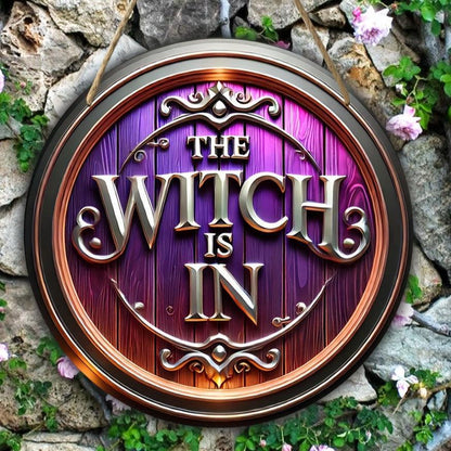 Wiccan & Pagan Metal Sign Witchy Welcome Decor for Yule & Halloween-MoonChildWorld