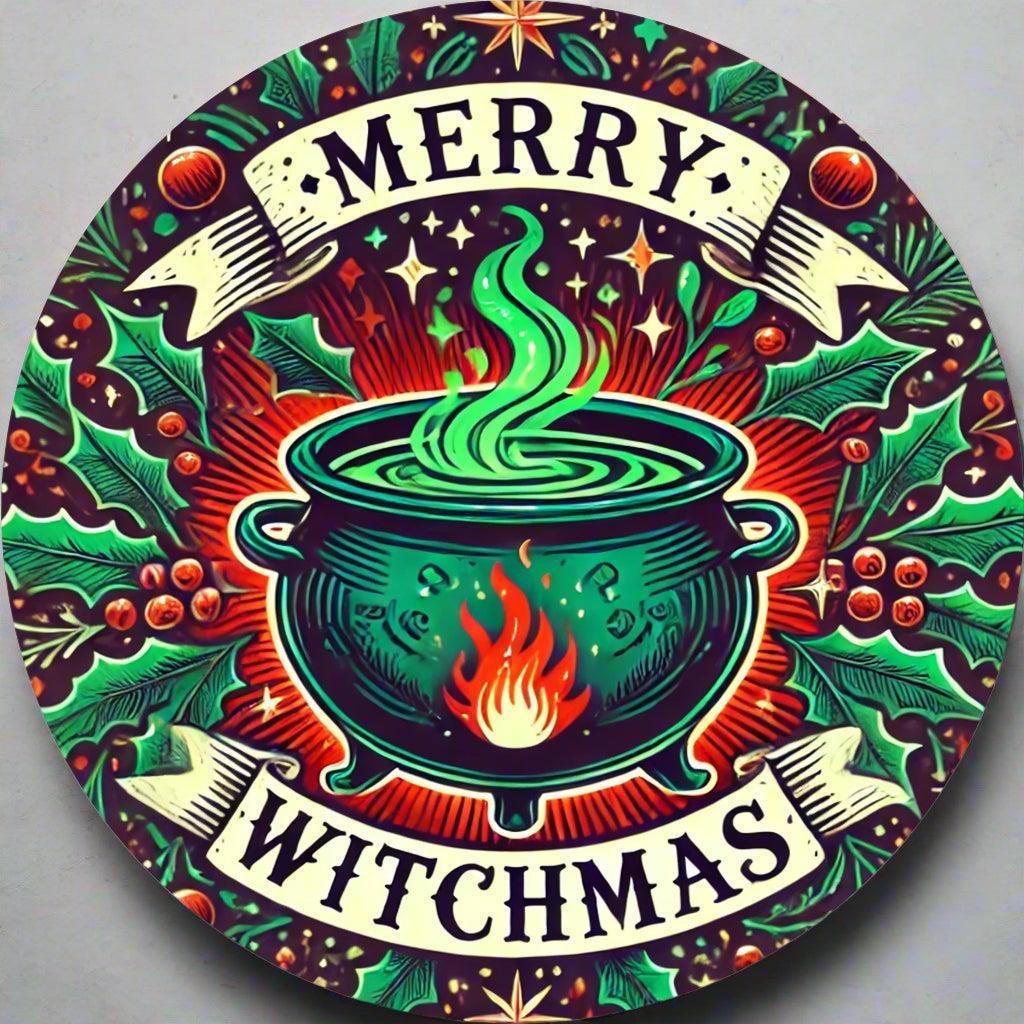 Wiccan & Pagan Metal Sign Witchy Welcome Decor for Yule & Halloween-MoonChildWorld