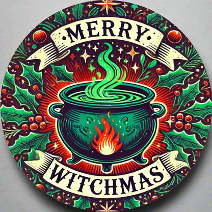 Wiccan & Pagan Metal Sign Witchy Welcome Decor for Yule & Halloween-MoonChildWorld