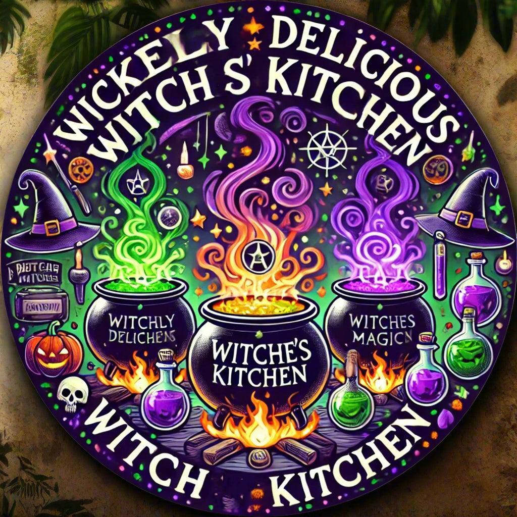Wiccan & Pagan Metal Sign Witchy Welcome Decor for Yule & Halloween-MoonChildWorld