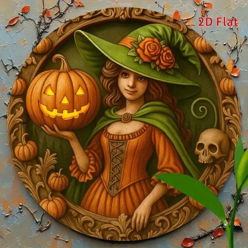 Wiccan & Pagan Metal Sign Witchy Welcome Decor for Yule & Halloween-MoonChildWorld