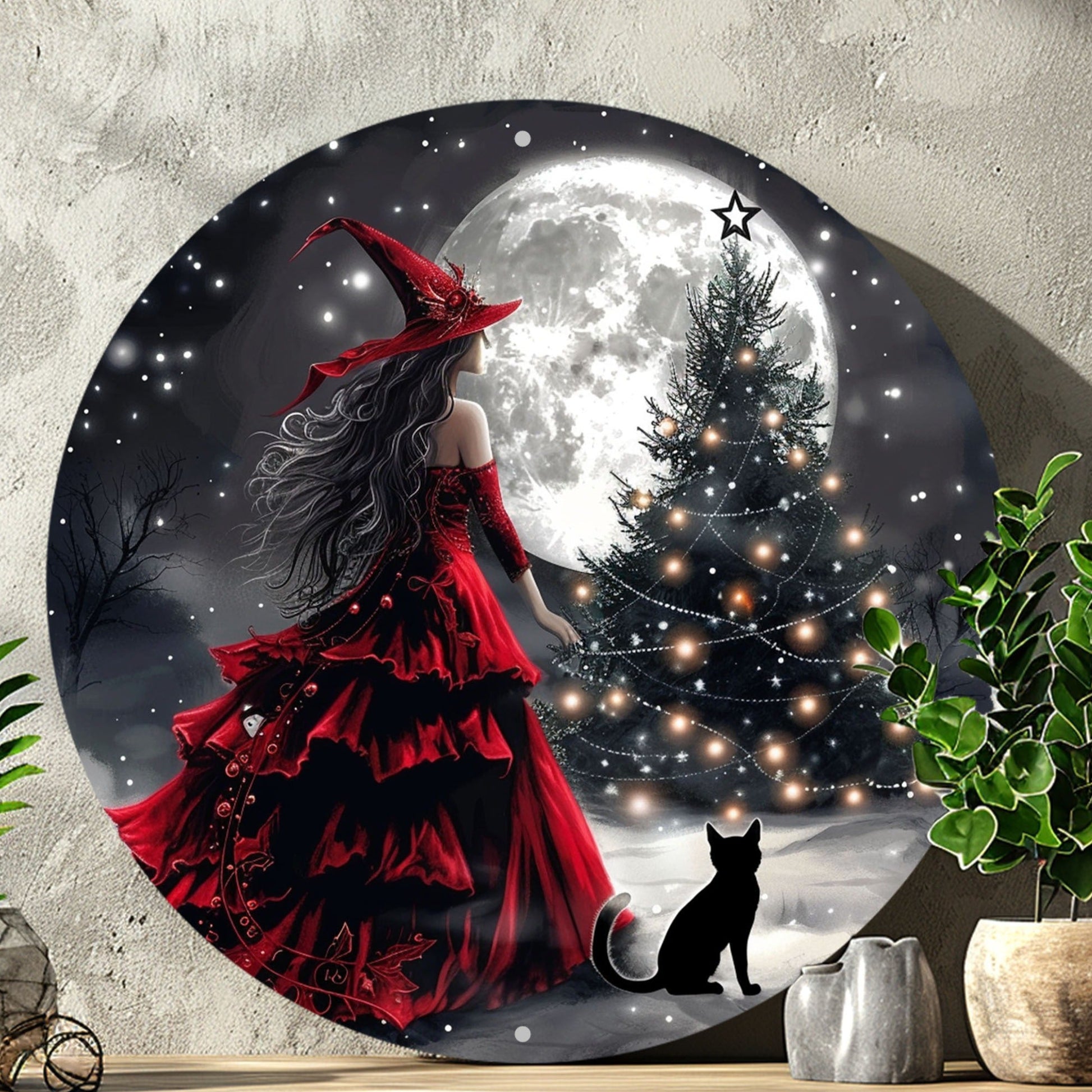 Wiccan & Pagan Metal Sign Witchy Welcome Decor for Yule & Halloween-MoonChildWorld