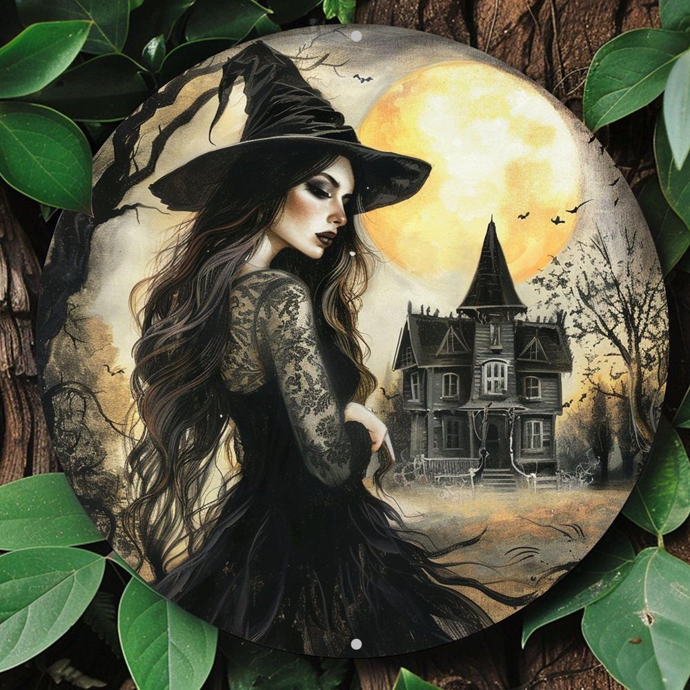 Wiccan & Pagan Metal Sign Witchy Welcome Decor for Yule & Halloween-MoonChildWorld