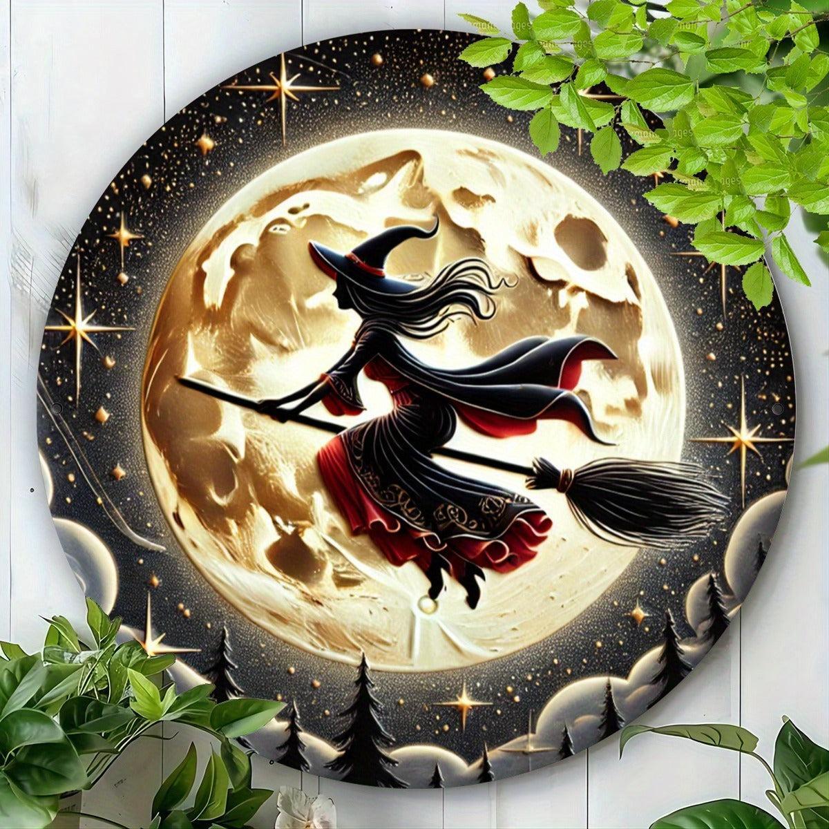 Wiccan & Pagan Metal Sign Witchy Welcome Decor for Yule & Halloween-MoonChildWorld