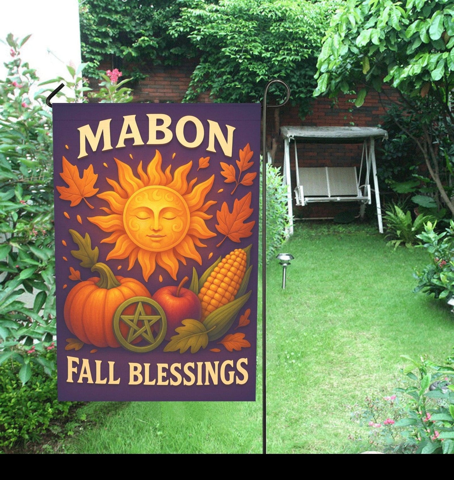 Wiccan Sabbat Garden Flag and House Flag for Pagan Mabon Home Decor-MoonChildWorld