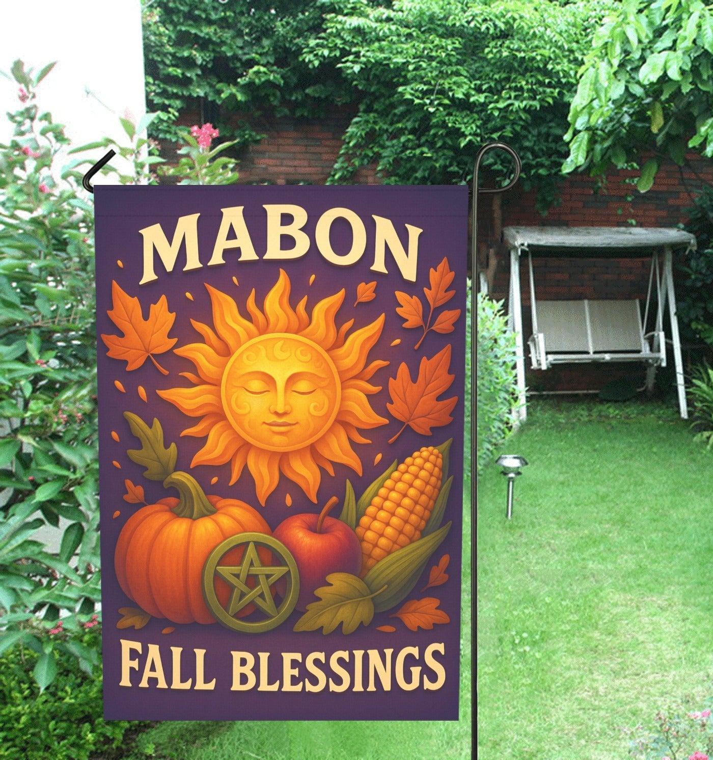 Wiccan Sabbat Garden Flag and House Flag for Pagan Mabon Home Decor-MoonChildWorld