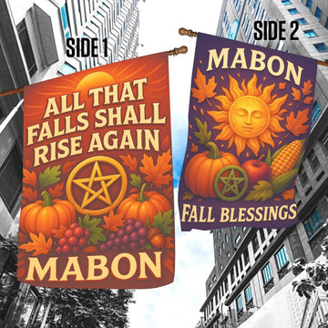 Wiccan Sabbat Garden Flag and House Flag for Pagan Mabon Home Decor-MoonChildWorld