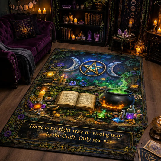 Wiccan Symbols Area Rug - Witchcraft Carpet for Halloween_mockup_1.webp