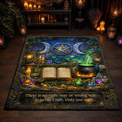 Wiccan Symbols Area Rug - Witchcraft Carpet for Halloween_mockup_2.webp