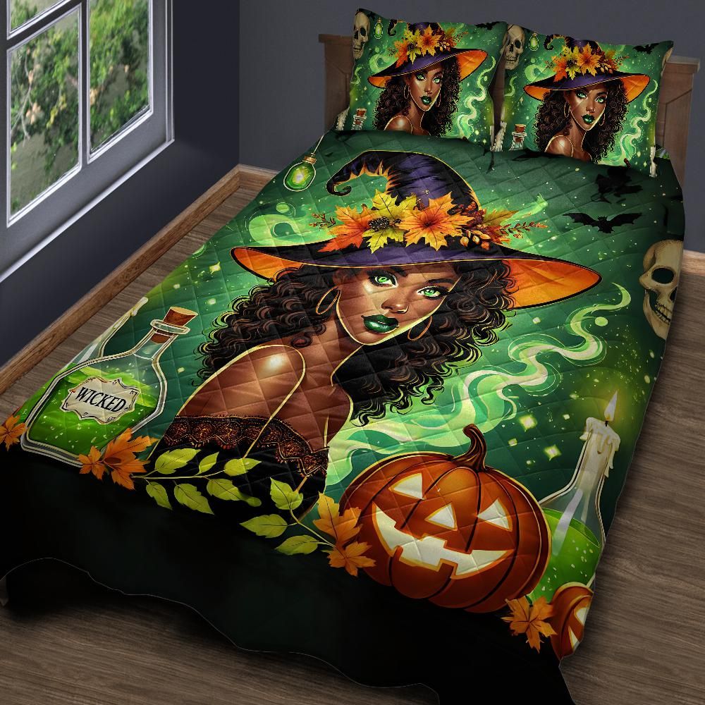 Wicked Witch Quilt Bedding Set for Halloween Home Decor-MoonChildWorld