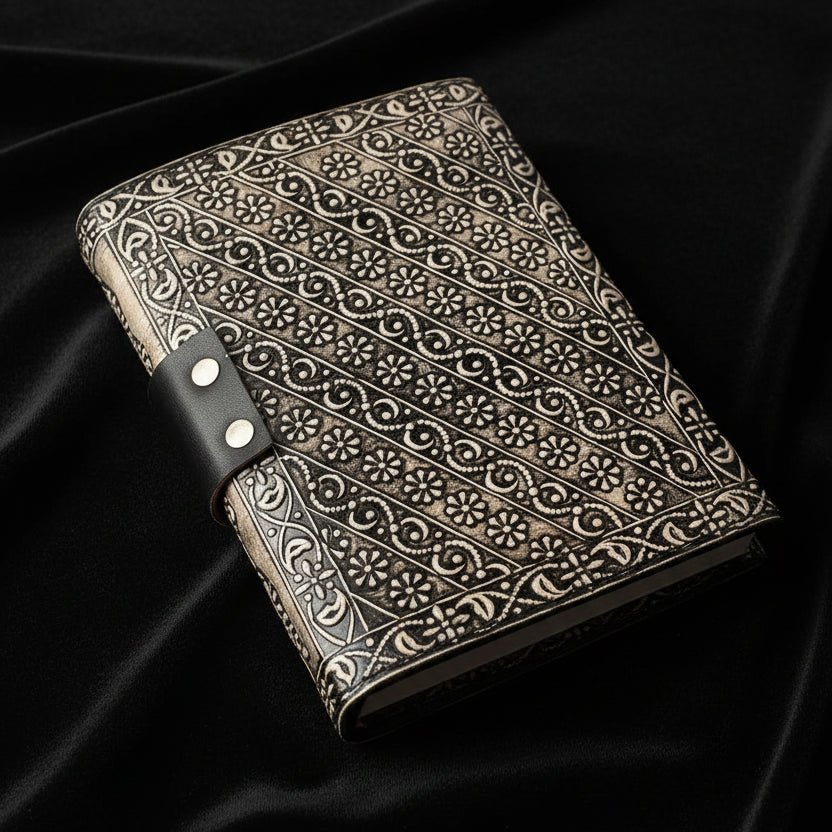Winged Goddess Leather Journal – Antique Handmade Pagan Grimoire Writing Notebook-MoonChildWorld
