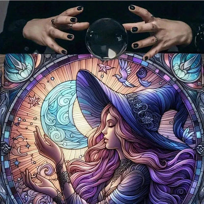 Witch Altar Cloth Wicca Tarot Tablecloth for Divination Pagan Decor-MoonChildWorld