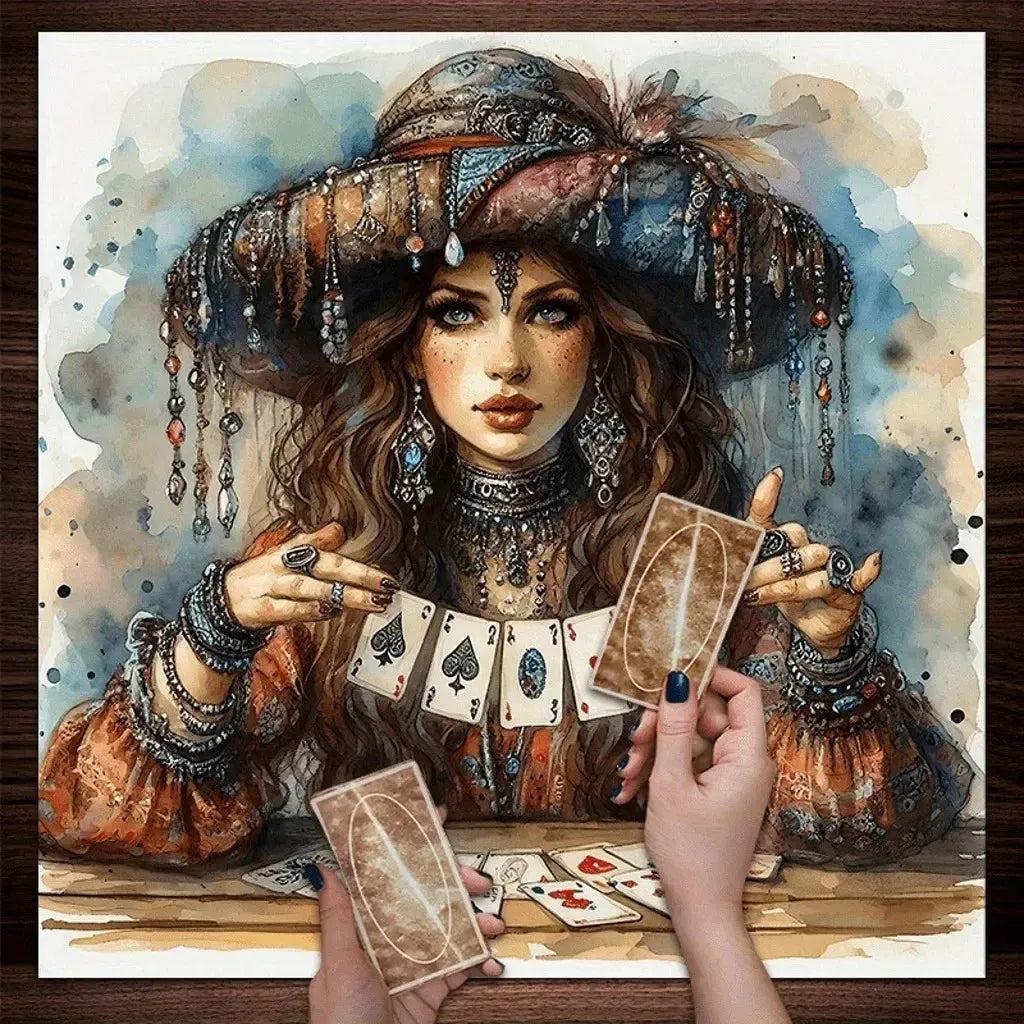 Witch Altar Cloth Wicca Tarot Tablecloth for Divination Pagan Decor-MoonChildWorld