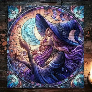 Witch Altar Cloth Wicca Tarot Tablecloth for Divination Pagan Decor-MoonChildWorld