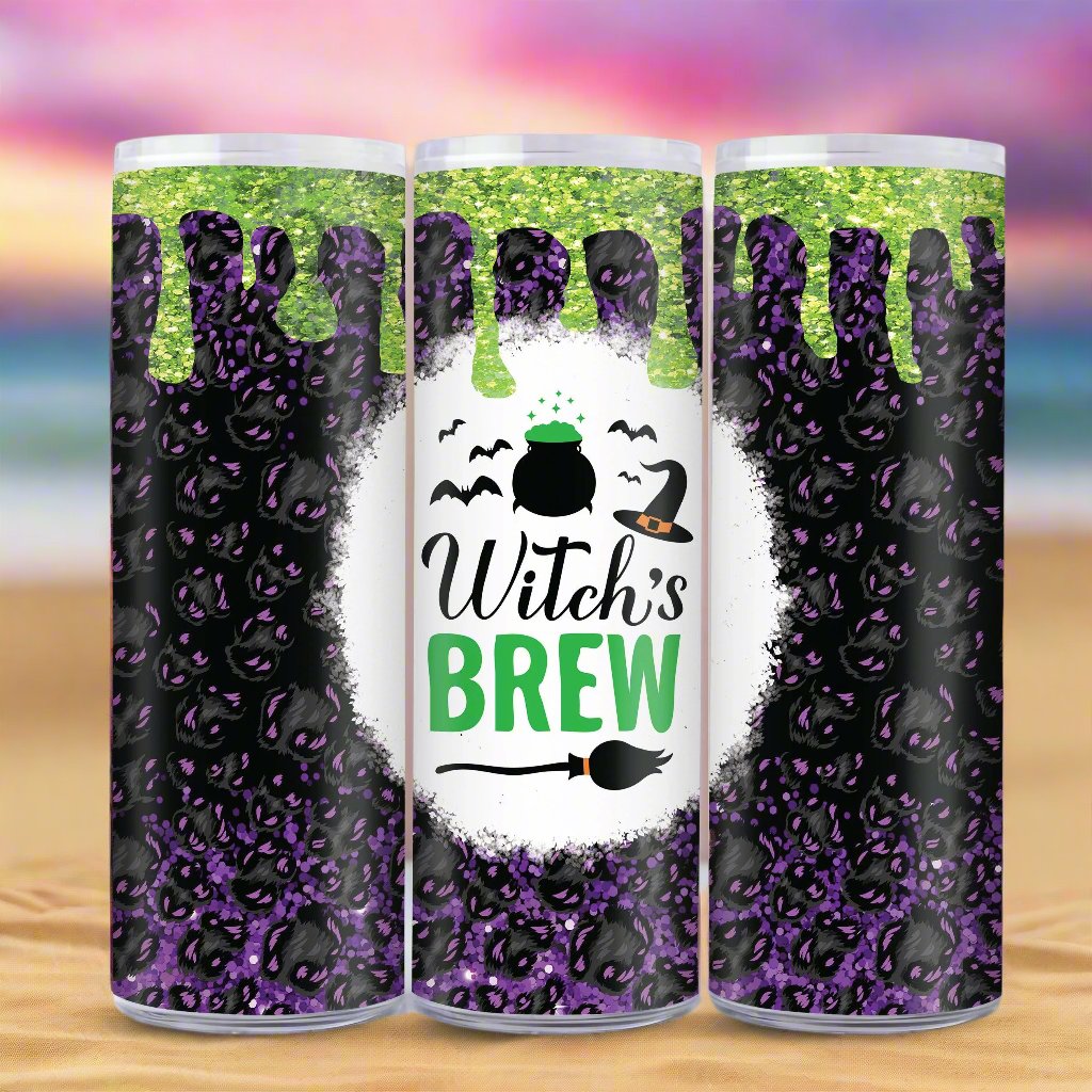 Witch Brew Halloween Skinny Tumbler-MoonChildWorld