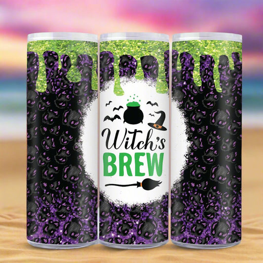 Witch Brew Halloween Skinny Tumbler-MoonChildWorld