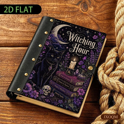 Witch Cat Spellbook Candle Journal - Book of Shadows - MoonChildWorld