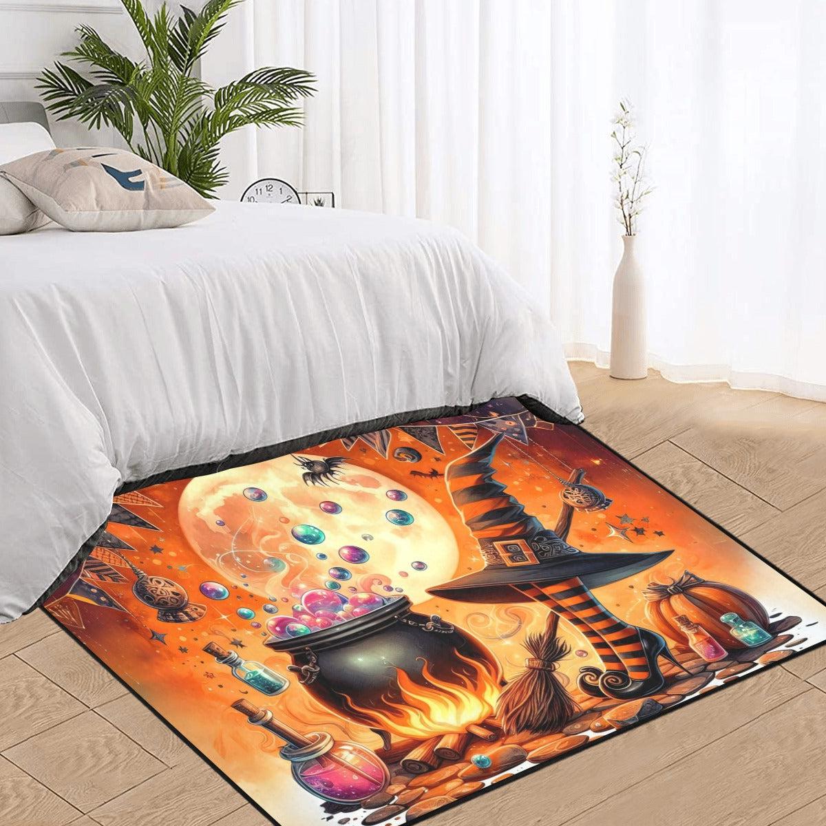 Witch Cauldron Area Rug Witchy Carpet for Halloween-MoonChildWorld