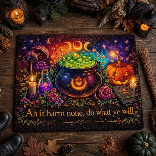 Witch Cauldron Halloween Doormat for Spooky Season_mockup_3.webp