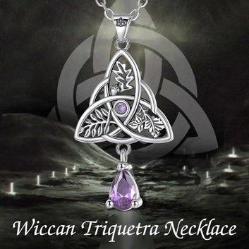 Witch Celtic Knot Necklace Triquetra Witchcraft Jewelry