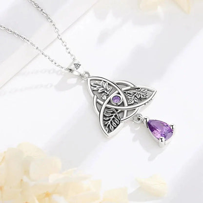 Witch Celtic Knot Necklace Triquetra Witchcraft Jewelry-MoonChildWorld