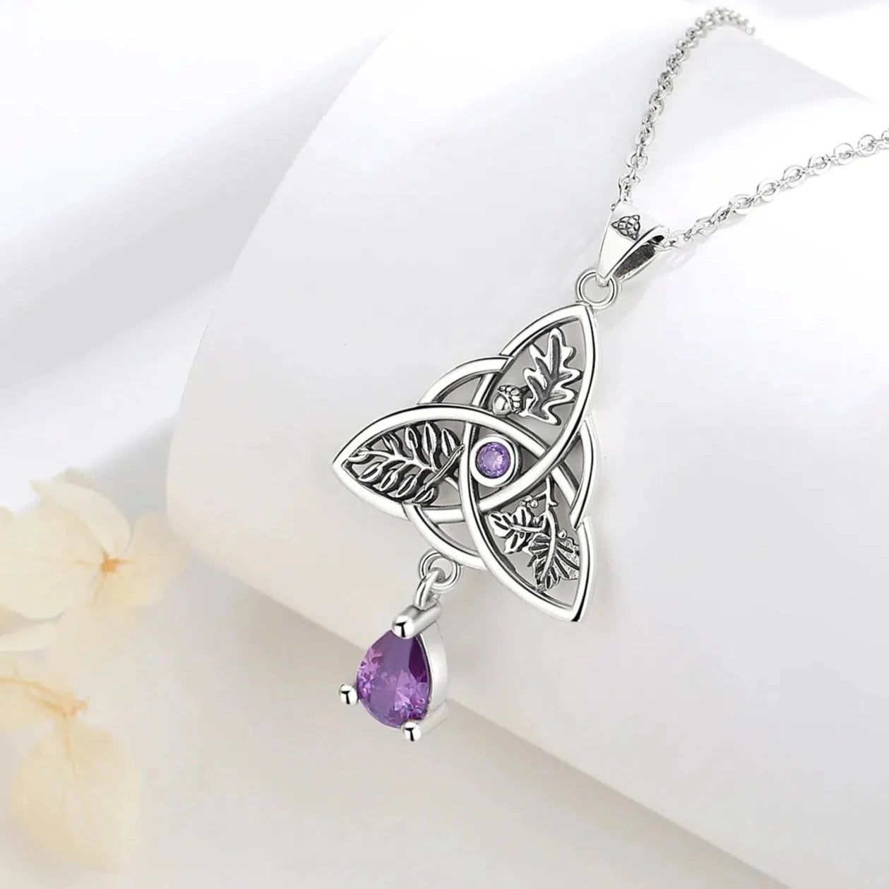 Witch Celtic Knot Necklace Triquetra Witchcraft Jewelry-MoonChildWorld