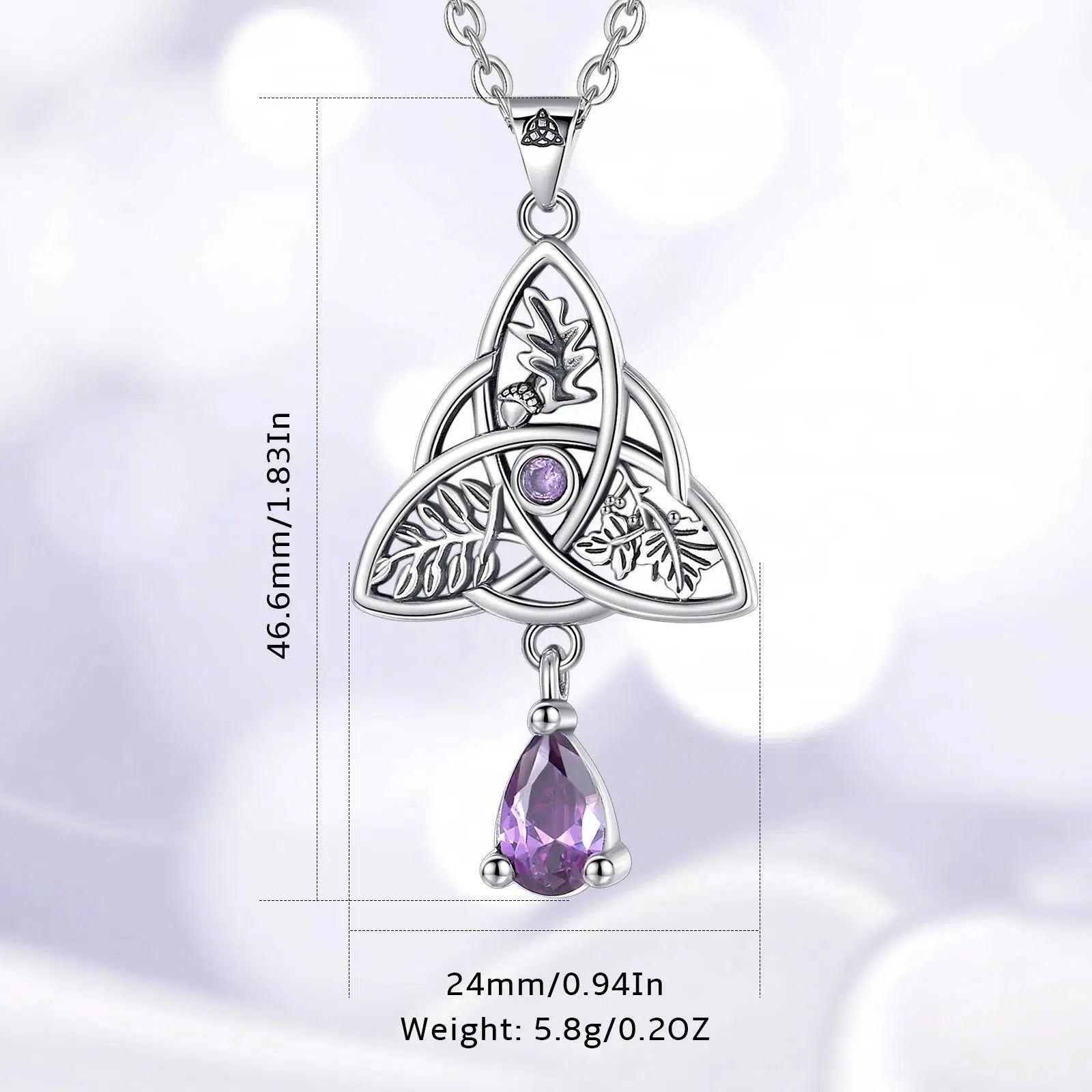 Witch Celtic Knot Necklace Triquetra Witchcraft Jewelry-MoonChildWorld