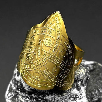 Witch Celtic Knot Triquetra Rings Witchcraft Protection Ring Wicca Pagan Jewelry