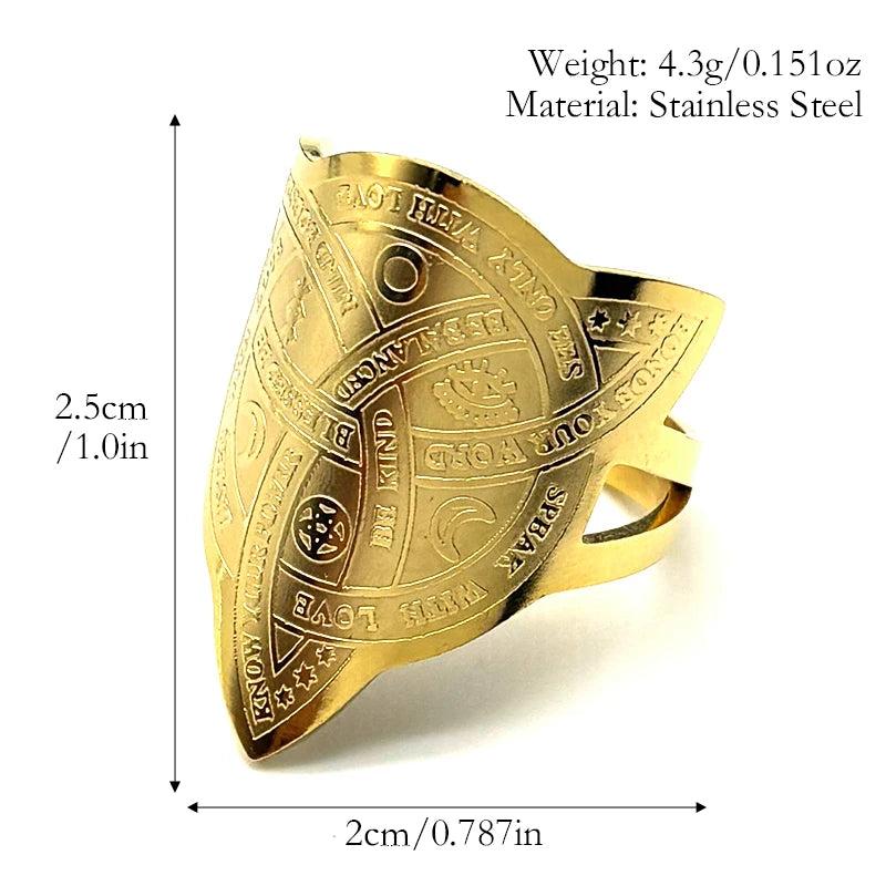 Witch Celtic Knot Triquetra Rings Witchcraft Protection Ring Wicca Pagan Jewelry-MoonChildWorld