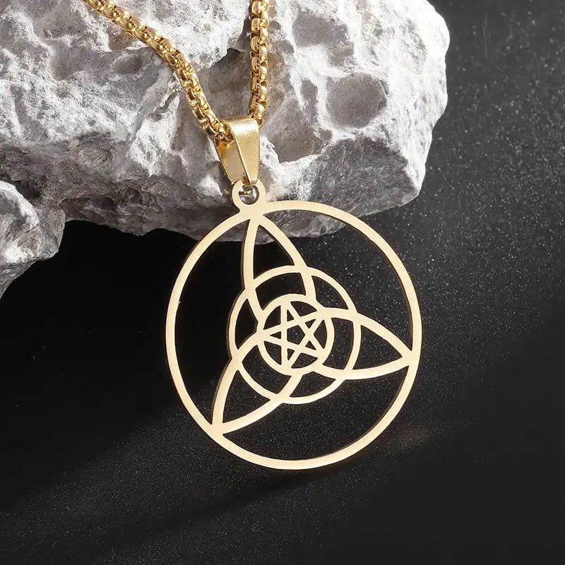 Witch Celtic Trinity Knot Necklace Triquetra Wicca Jewelry-MoonChildWorld
