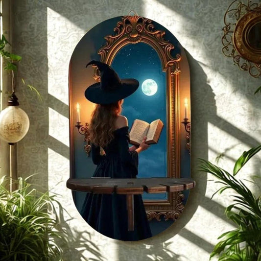 Witch Floating Shelves Halloween Decorative Wall Shelf Wicca Altar Decor-MoonChildWorld