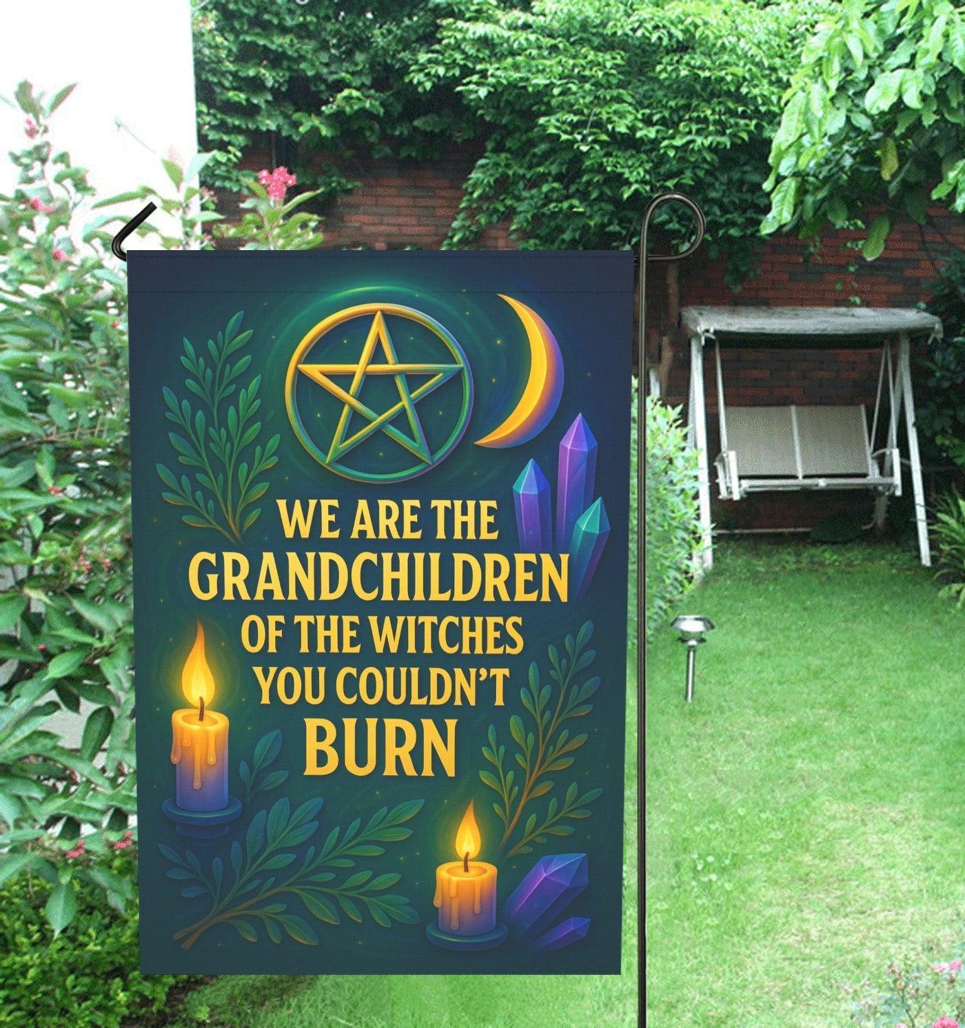 Witch Garden Flag & House Flag - Wiccan Pagan Outdoor Decor-MoonChildWorld