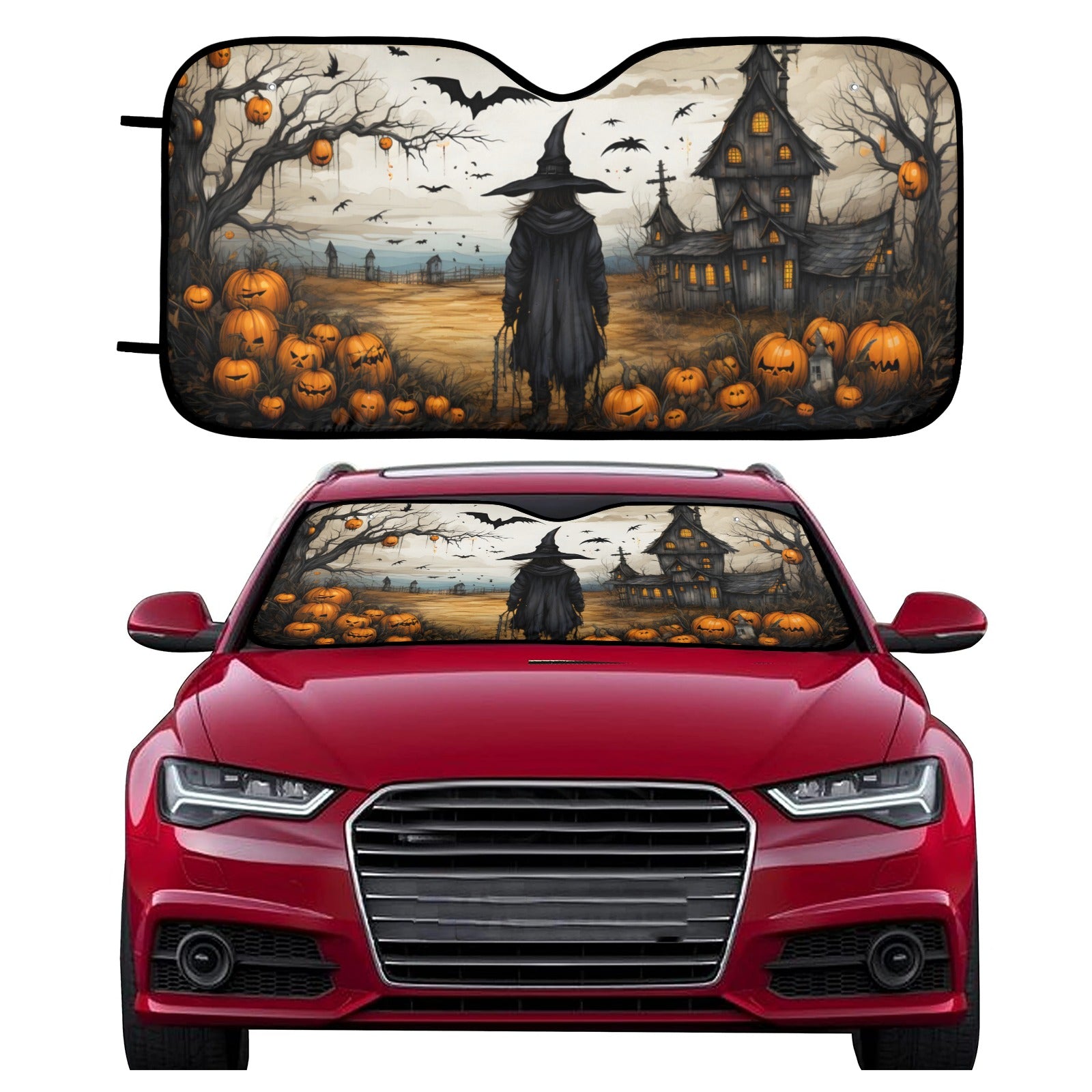 Witch Halloween Gothic Car Sun Shade-MoonChildWorld
